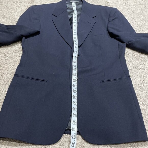 VTG Pierre Cardin Mens Blazer Sport Coat Size 36R 100% Wool Navy Gold Buttons - Picture 8 of 12